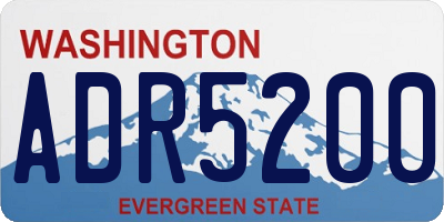 WA license plate ADR5200