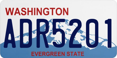 WA license plate ADR5201