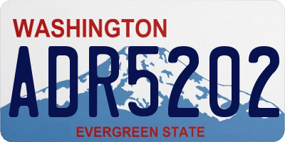 WA license plate ADR5202