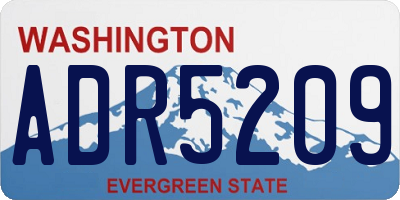 WA license plate ADR5209