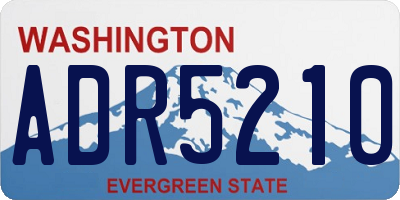 WA license plate ADR5210