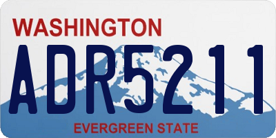 WA license plate ADR5211