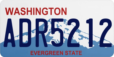 WA license plate ADR5212