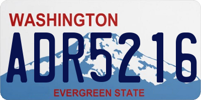 WA license plate ADR5216