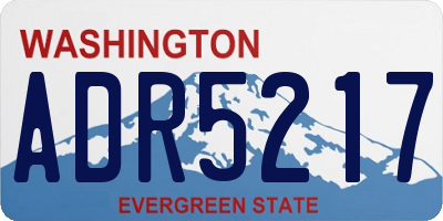 WA license plate ADR5217