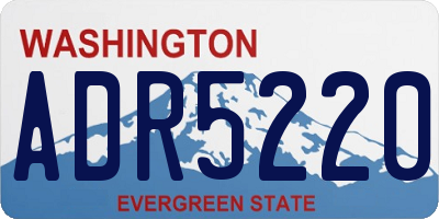 WA license plate ADR5220