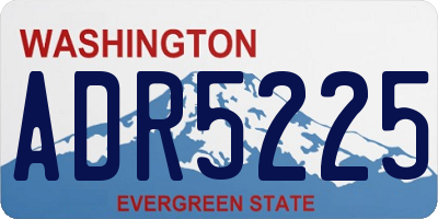 WA license plate ADR5225