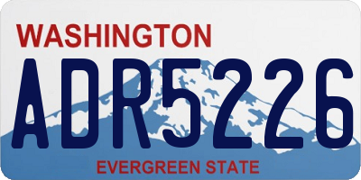 WA license plate ADR5226