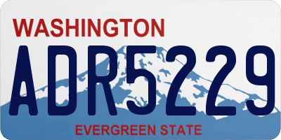 WA license plate ADR5229