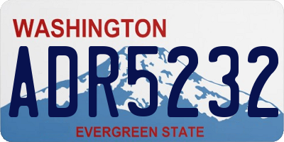 WA license plate ADR5232