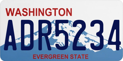 WA license plate ADR5234