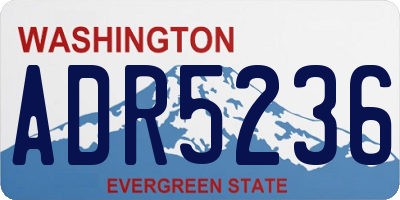 WA license plate ADR5236