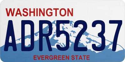 WA license plate ADR5237