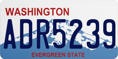 WA license plate ADR5239