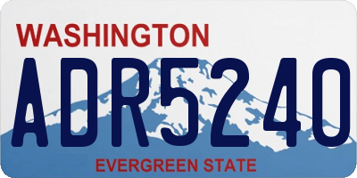 WA license plate ADR5240