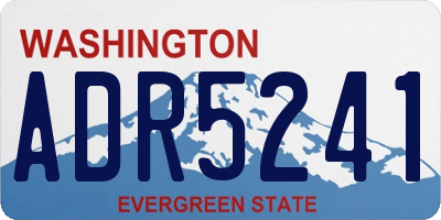 WA license plate ADR5241