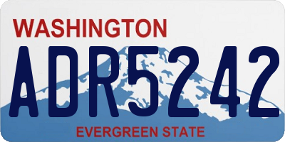 WA license plate ADR5242