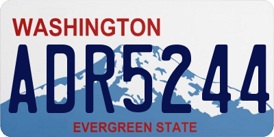 WA license plate ADR5244