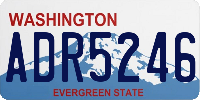 WA license plate ADR5246