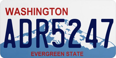 WA license plate ADR5247