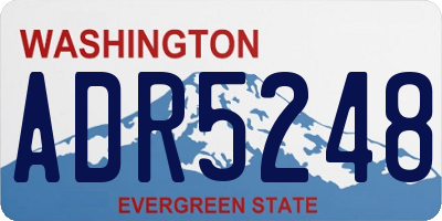 WA license plate ADR5248
