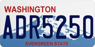 WA license plate ADR5250