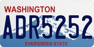 WA license plate ADR5252