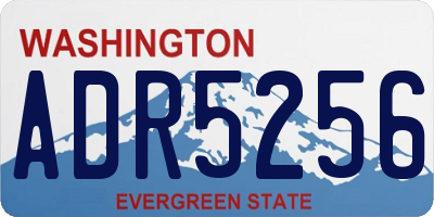 WA license plate ADR5256