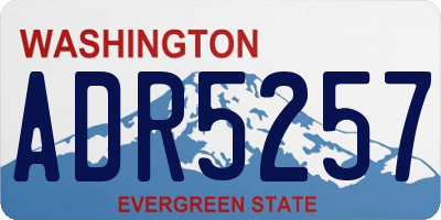WA license plate ADR5257