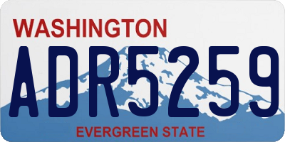 WA license plate ADR5259