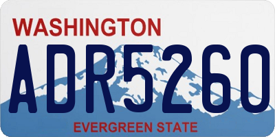 WA license plate ADR5260