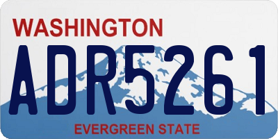 WA license plate ADR5261