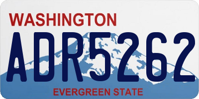 WA license plate ADR5262