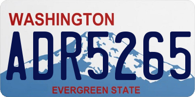 WA license plate ADR5265