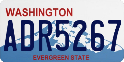 WA license plate ADR5267