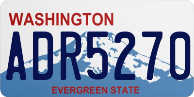 WA license plate ADR5270
