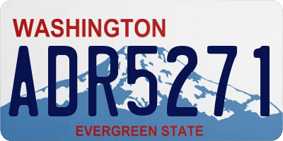 WA license plate ADR5271