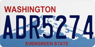 WA license plate ADR5274