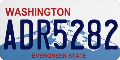 WA license plate ADR5282