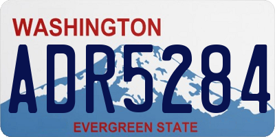 WA license plate ADR5284