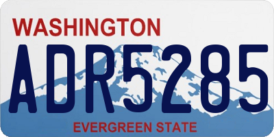 WA license plate ADR5285
