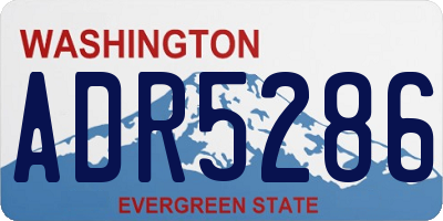 WA license plate ADR5286