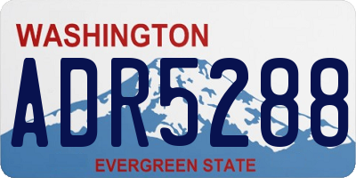 WA license plate ADR5288