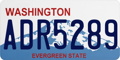 WA license plate ADR5289