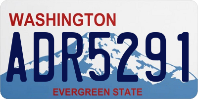 WA license plate ADR5291