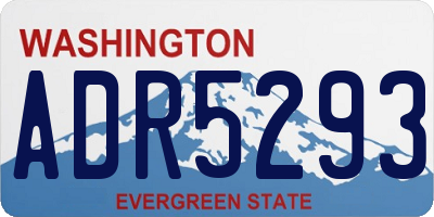 WA license plate ADR5293