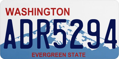 WA license plate ADR5294