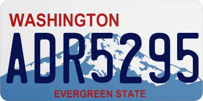 WA license plate ADR5295