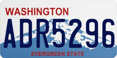 WA license plate ADR5296