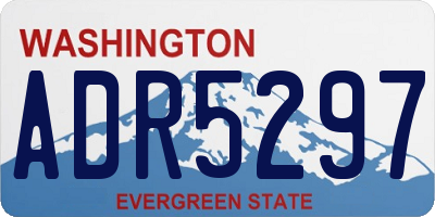 WA license plate ADR5297